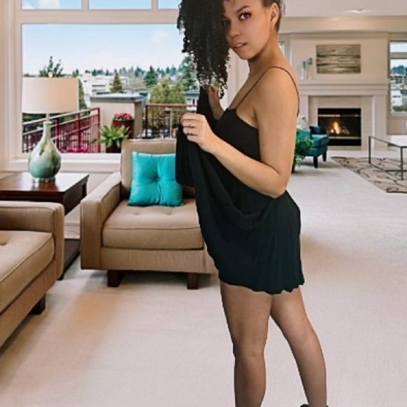 Mini Black jumpsuit/Dress - Picture 5 of 10